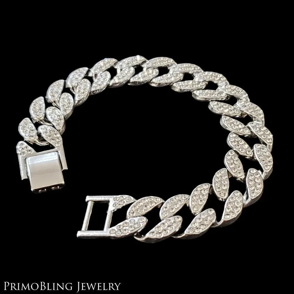 Iced out Hip Hop Cuban Link Bracelet